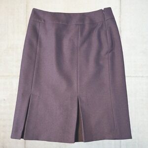 Le Suit Separates‎ Plum Purple Pleated Knee Length Skirt Size 8